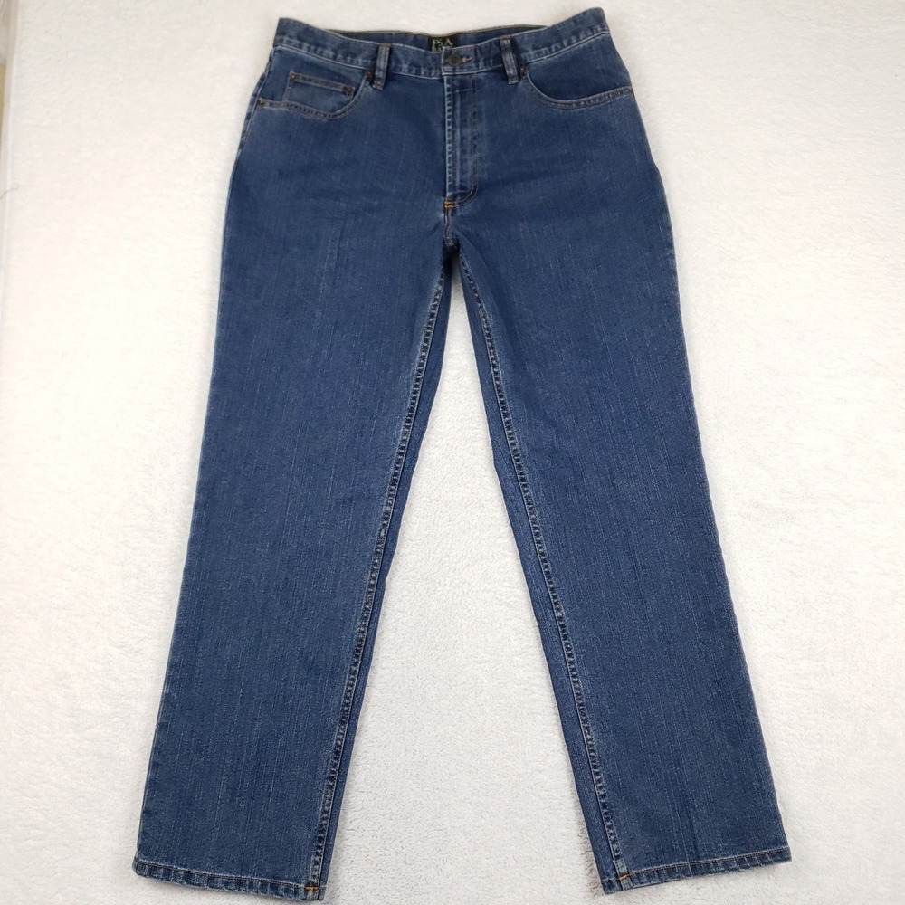 Jos. A. Bank Traveler's Collection Mens 36x32 Blue Straight Leg Jeans Stretch